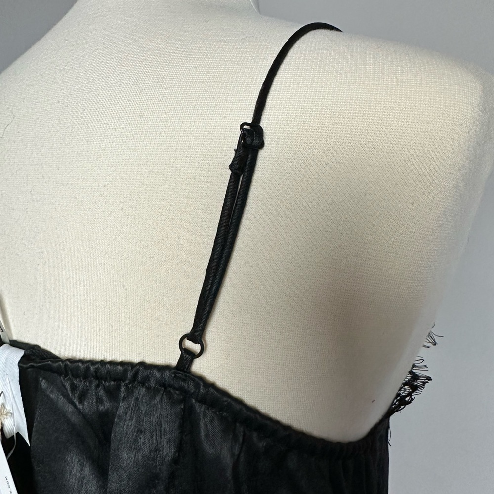 Lace Layering Sexy Camisole Cami Tank Romantic Evening Date Night Office Black L - Picture 5 of 12